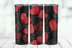 Red Glitter Valentine Hearts Digital Paper Product Image 6