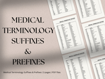 Medical terminology list, prefixes and suffixes pdf Product Image 7