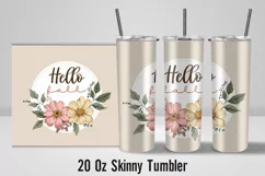 Hello Fall Tumbler Wrap Design 20 Oz Tumbler Wrap Designs Product Image 1