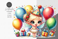 Party animals, Fairy clipart, Birthday clipart Product Image 1
