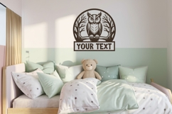 Owl SVG Laser Cut Files | Name Sign Vector | Cricut DXF PNG Product Image 7