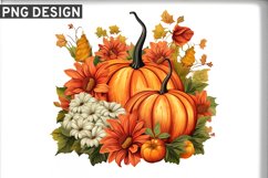Fall Thanksgiving Pumpkins Sublimation Clipart Bundle Product Image 9