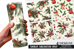 Christmas Tree Tumbler Wrap| Christmas Tumbler Wrap Design Product Image 1