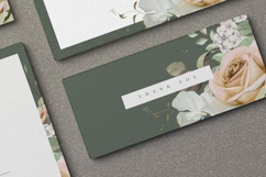 greenery wedding invitation card with roses watercolor Product Image 7