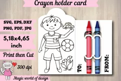 Lovely boy Crayon Holder Card for baby shower svg Product Image 1
