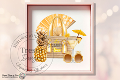 It's Summer Time Golden Beach Design | Tropical Vacation Art Product Image 9