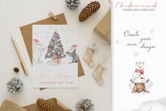 Christmas animals watercolor Product Image 7