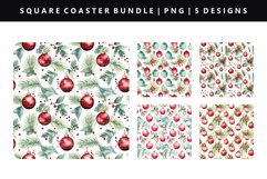 Christmas Square Coaster Design | Square Coaster PNG Product Image 8
