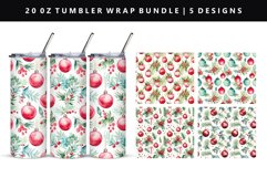 Christmas 20oz Tumbler Wrap | Sublimation PNG Bundle Product Image 7