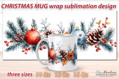 Christmas Mug Sublimation Template| Mug Wrap Cricut design Product Image 1