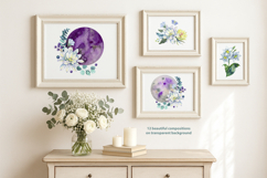Moon Flowers. Watercolor Clipart Collection Product Image 3