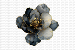 23 Dark and Gold Flowers PNG Product Image 7