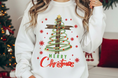 Preppy Merry Christmas Png, Christian Christmas Png Product Image 2