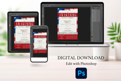 American Patriotic Church Postcard Template, 8.5x5.5 Flyer Product Image 7