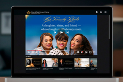Blue &amp; Rose Funeral Slideshow Template Canva Memorial Video Product Image 11