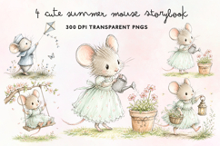 Cute Summer Mouse Storybook PNG Product Image 1