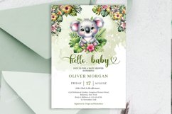 Tropical Jungle Animals Tiger Boy Baby Shower Invite ZB89 Product Image 1