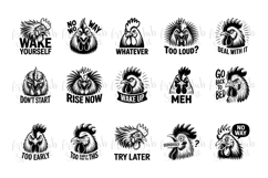 Funny Chicken SVG Bundle, Sarcastic Farm Quotes, Rooster Hen Product Image 4