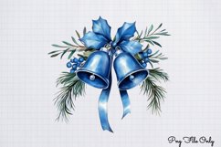 Blue-Christmas-Clipart-Sublimation Clipart Bundle PNG Product Image 8
