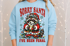Sorry Santa I&#039;ve Been Feral Png, Christmas Raccoon png. Product Image 8