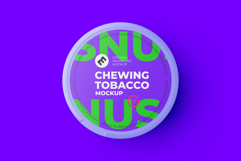 Snus Chewing Tobacco Can Mockup top view Product Image 7