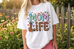 Mom life PNG sublimation | Mother's Day PNG T-Shirt Product Image 3