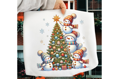 Cute Christmas Snowman PNG, Funny Christmas Snowman PNG Product Image 1
