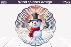 Snowman Wind Spinner Sublimation PNG| Christmas Wind Spinner Product Image 1