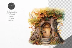 Autumn clipart, Secret door clipart, Fall clipart Product Image 1