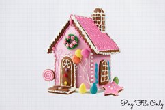 Pink Christmas Gingerbread sublimation Clipart Bundle PNG Product Image 8