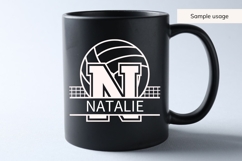 Volleyball Monogram SVG Alphabet AZ | Split Letter Product Image 7