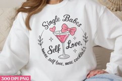 Single Babes PNG,Valentines Day Pink Sublimation PNG Product Image 1