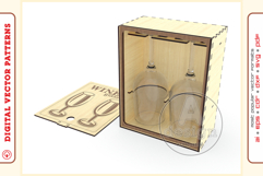 Box for wine glasses v107 ready laser cut vector file Product Image 7