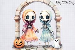 Pastel Halloween Skeleton Clipart Bundle PNG Product Image 8