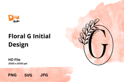 The Floral Initial Design Product Image 1