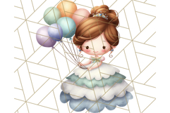 Princess Clipart PNG, Cute Royal Girl Clip Art Product Image 3