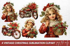 Vintage Christmas Sublimation Clipart Product Image 1