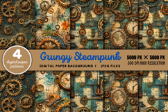 Grungy Steampunk Background JPG Product Image 1