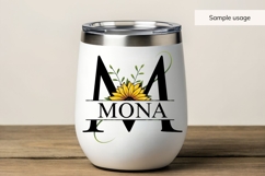Sunflower Split Monogram PNG - 26 Letter Floral Alphabet Product Image 5