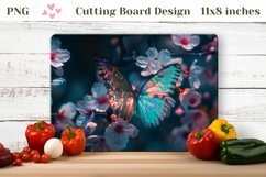 3D Butterfly Cutting Board, Flowers Cutting Board Template Product Image 1