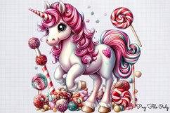 Christmas Unicorns Clipart Bundle Product Image 10