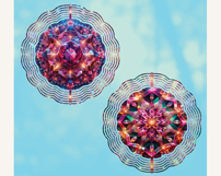 Kaleidoscope Wind Spinner PNG Bundle, Neon Spinner Product Image 5