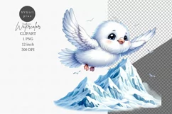Petrel clipart, Antarctic bird clipart, Cute animals Product Image 1