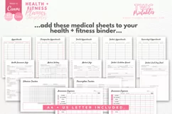 Health & Fitness Planner Canva Templates | 63 Pg | PINKS Product Image 7