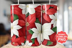 Christmas Flowers Tumbler | Christmas Tumbler Wrap Product Image 1