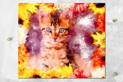 Cats &amp; flowers | skinny tumbler sublimation design bundle Product Image 7