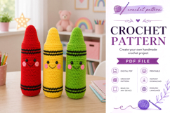 Cute Crayon Amigurumi Crochet Pattern PDF Product Image 3