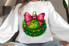 Green Christmas ball decoration png design for T-shirts Product Image 4