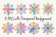 11 Disco Snowflakes Clipart Groovy Christmas PNG Product Image 1