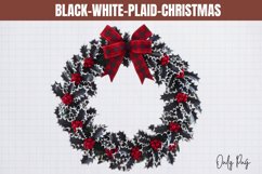 Black-White-Plaid-Christmas Sublimation Product Image 1